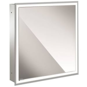 Emco Asis Prime inbouwspiegelkast 630x730 mm met LED verlichting witglas