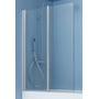Ben Iveo 2-delige Badwand 97x140cm Chroom / Helder Glas