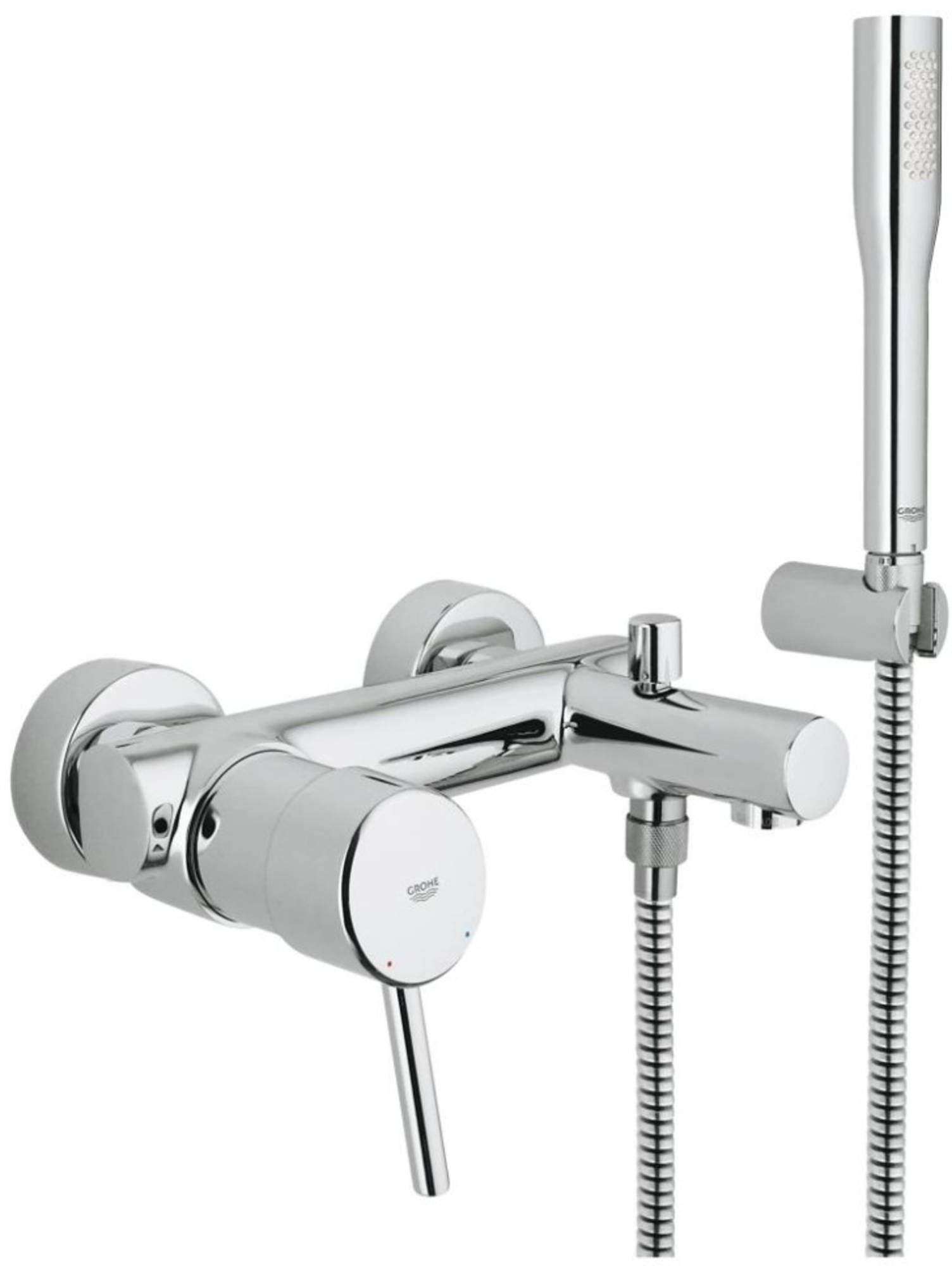 Grohe Concetto badkraan met doucheset Chroom Saniweb.be