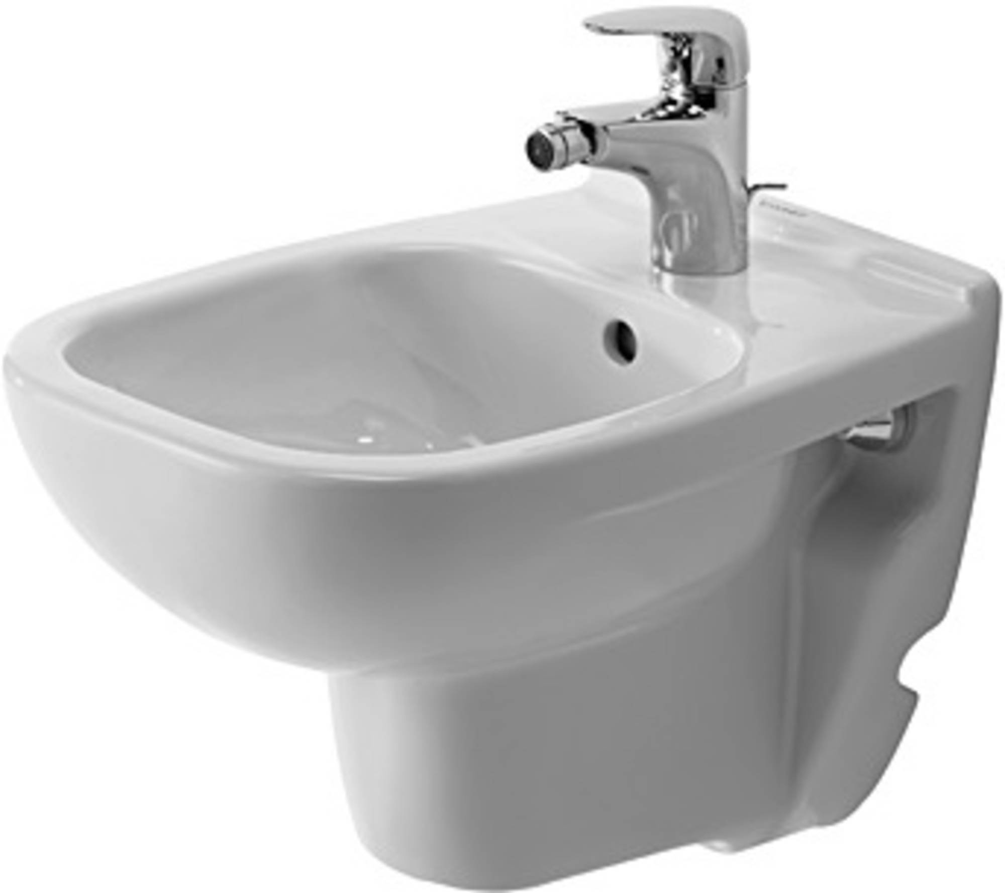 Duravit D-Code Wandbidet Compact Weiß - Mit Hahnloch & Überlauf 350x480x350mm