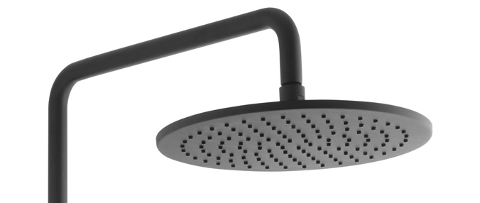 Zwarte hoofddouche regendouche